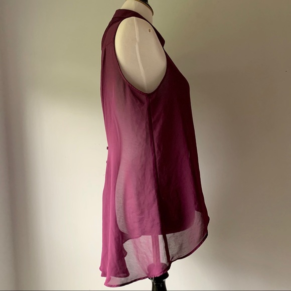 Sans Souci Purple Dress Tank Top- Buttons on Back - Picture 6 of 8